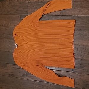 💥3for$12💥 Cato women's orange ribbed sweater size 18/20W